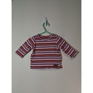 TU Long Sleeve T-Shirt Striped Retro Baby Girls Size 3-6 Months